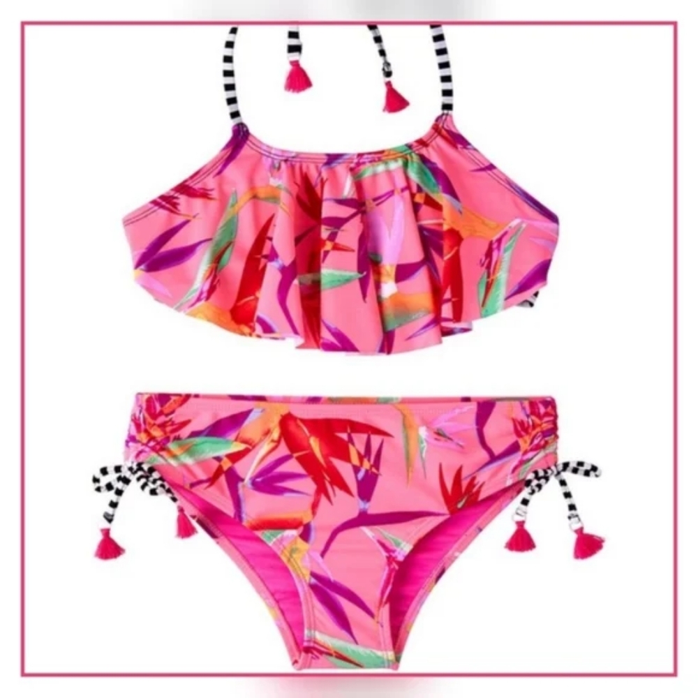 Limited Too Hot Pink Bird Bikini